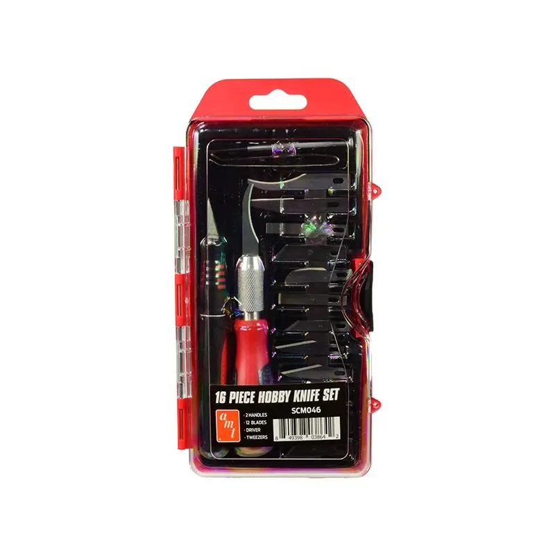 16 Piece Hobby Knife Set (Skill 3) For Model Kits By Amt 1