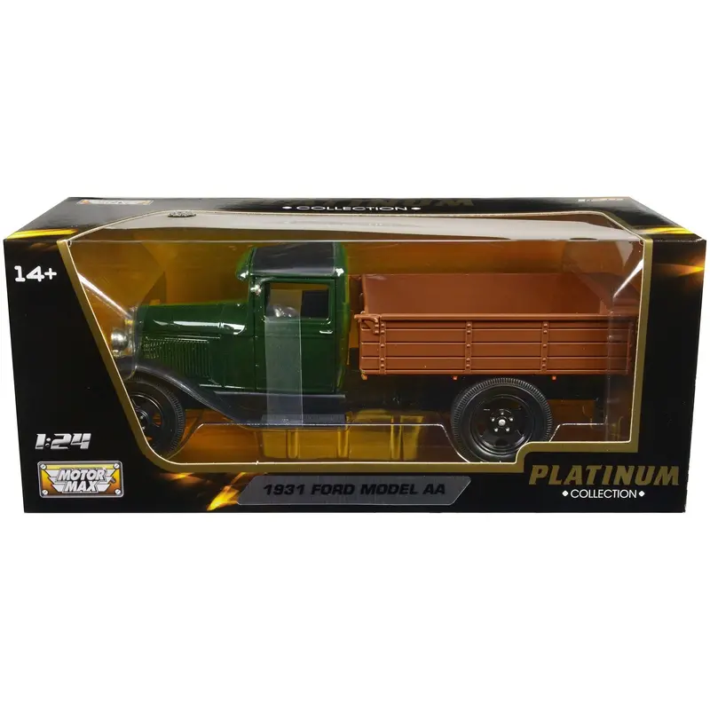 1931 Ford Model Aa Pickup Truck Dark Green And Black "Platinum Collection" Series 1/24 Diecast Model Car By Motormax 1