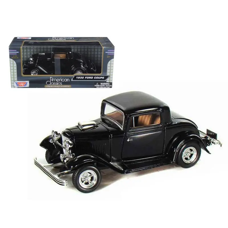 1932 Ford Coupe Black 1/24 Diecast Model Car By Motormax 1