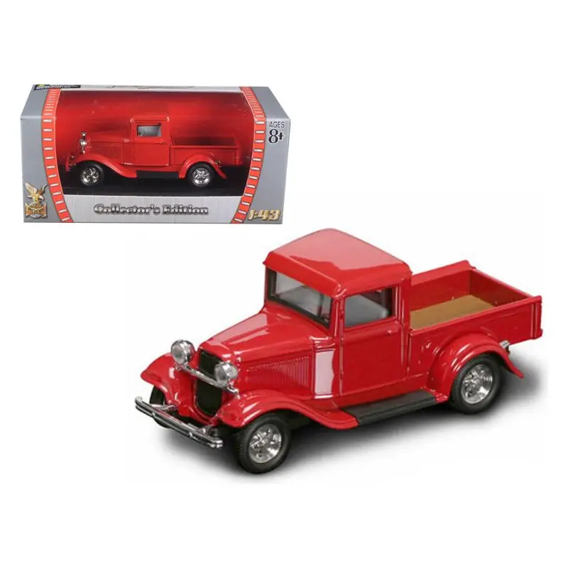 1934 Ford Pickup Truck Red 1/43 Diecast Model Car By Road Signature 1