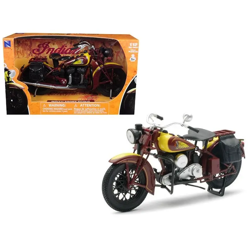 1934 Indian Sport Scout Bike 1/12 Diecast Motorcycle Model By New Ray 1