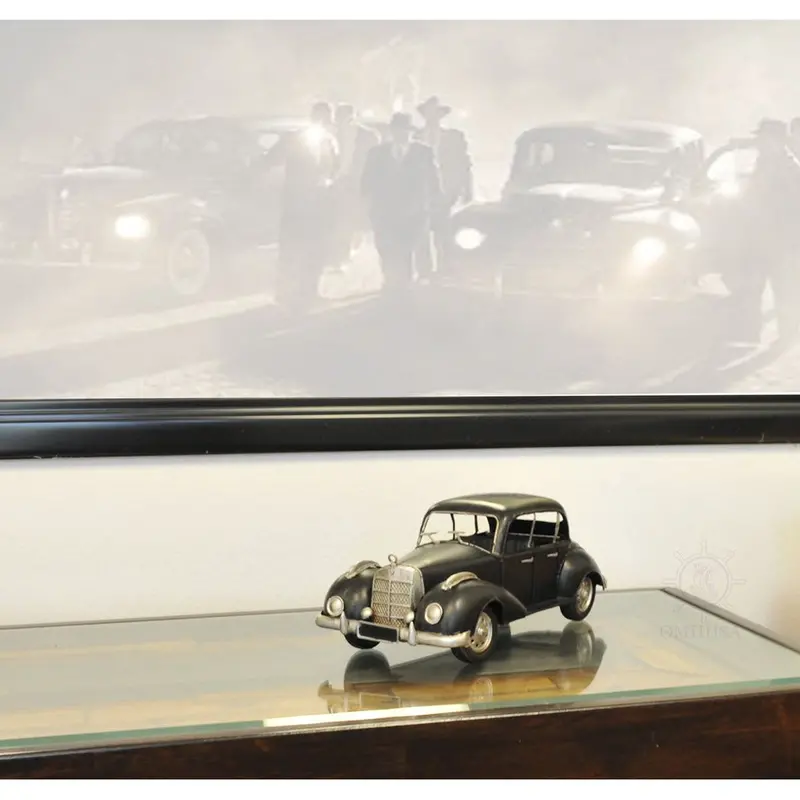 1937 Plymouth P4 Deluxe Black Metal Model Car 1