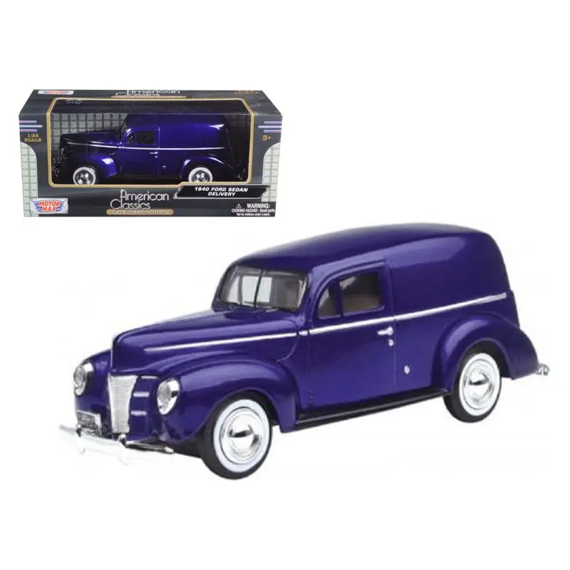 1940 Ford Sedan Delivery Purple Metallic 1/24 Diecast Model Car By Motormax 1