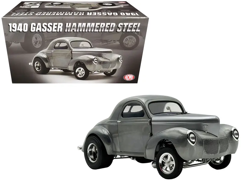 1940 Gasser "Hammered Steel" Raw Metal Limited Edition To 306 Pieces Worldwide 1/18 Diecast Model Car By Acme 1