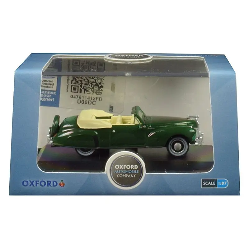 1941 Lincoln Continental Convertible Spode Green 1/87 (Ho) Scale Diecast Model Car By Oxford Diecast 1
