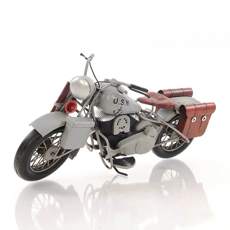 1942 Indian Model 741 Grey Motorcycle 1:7 1