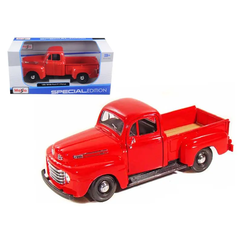 1948 Ford F-1 Pickup Truck Red 1/25 Diecast Model Car By Maisto 1