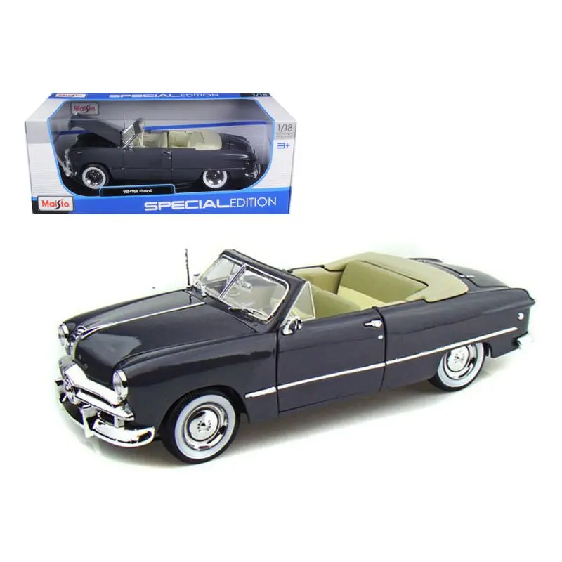 1949 Ford Convertible Gray 1/18 Diecast Model Car By Maisto 1