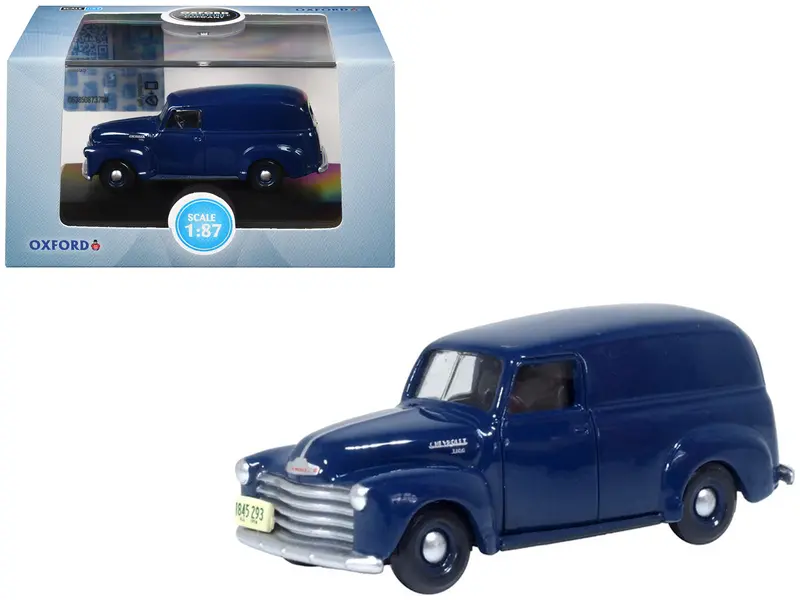 1950 Chevrolet Panel Van Mariner Blue 1/87 (Ho) Scale Diecast Model Car By Oxford Diecast 1