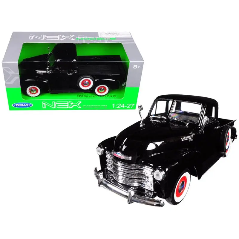 1953 Chevrolet 3100 Pick Up Truck Black 1/24 - 1/27 Diecast Model Car By Welly 1