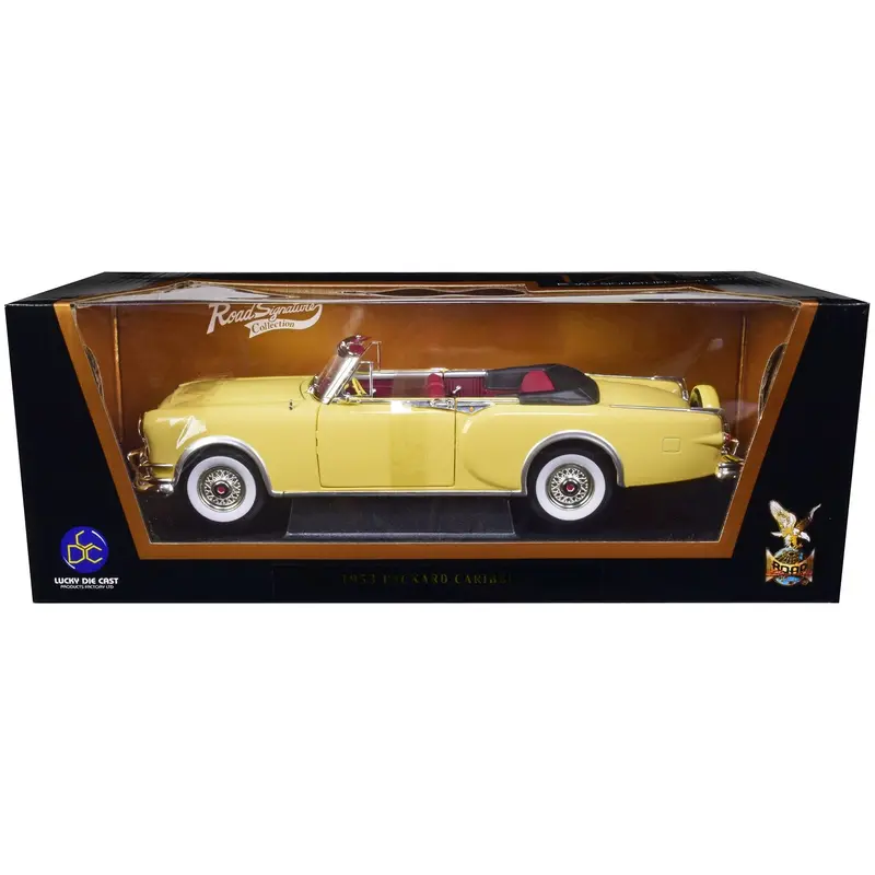 1953 Packard Caribbean Yellow 1/18 Diecast Model Car By Road Signature 1