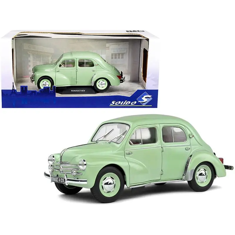 1955 Renault 4Cv Vert D'eau Green 1/18 Diecast Model Car By Solido 1