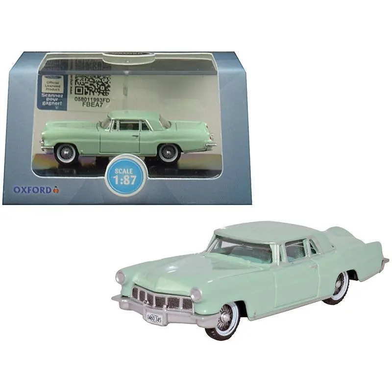 1956 Lincoln Continental Mark Ii Summit Green 1/87 (Ho) Scale Diecast Model Car By Oxford Diecast 1