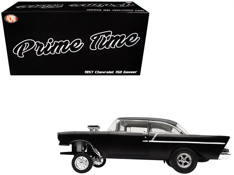 1957 Chevrolet 150 Gasser "Prime Time" Black Limited Edition To 204 Pieces Worldwide 1/18 Diecast Model Car By Acme 1