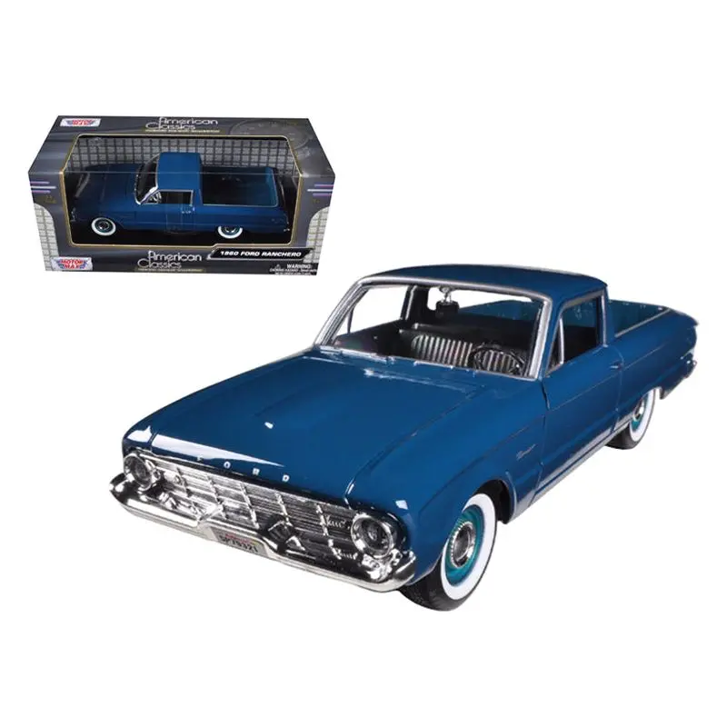 1960 Ford Falcon Ranchero Pickup Blue 1/24 Diecast Model Car By Motormax 1