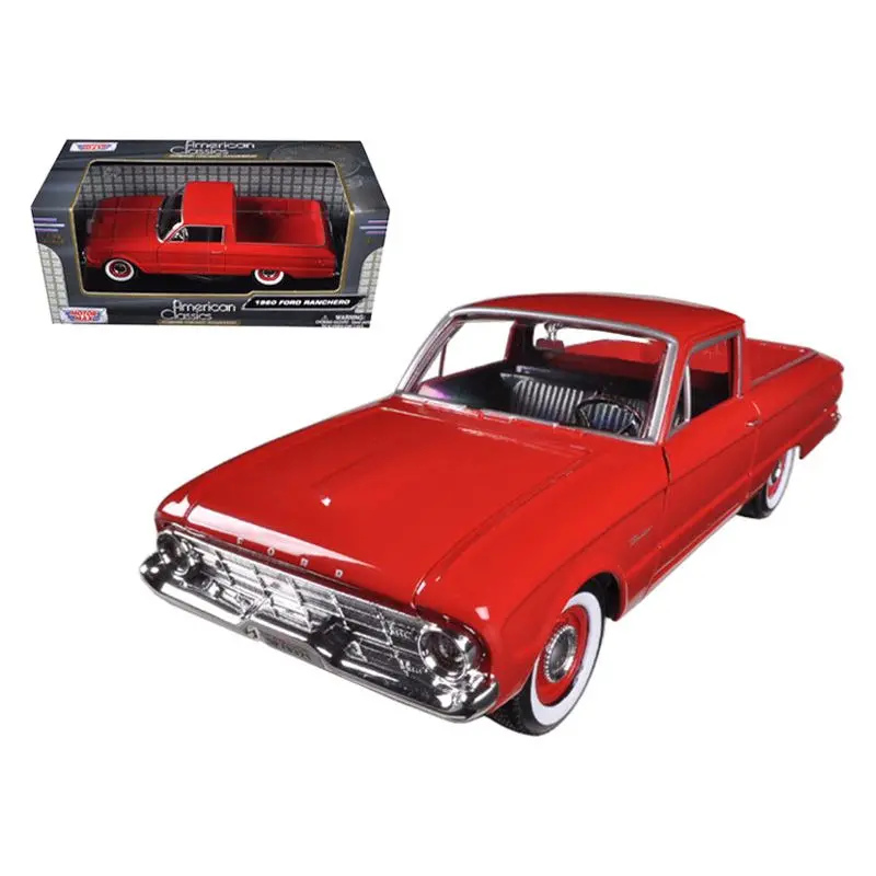 1960 Ford Falcon Ranchero Pickup Red 1/24 Diecast Model Car By Motormax 1
