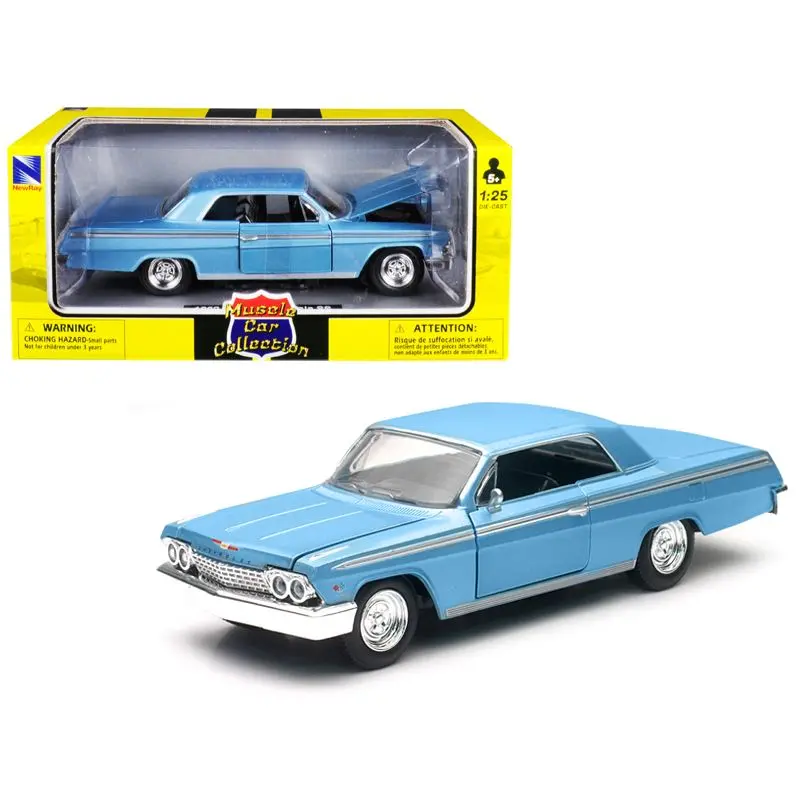 1962 Chevrolet Impala Ss Blue 1/25 Diecast Model Car By New Ray 1