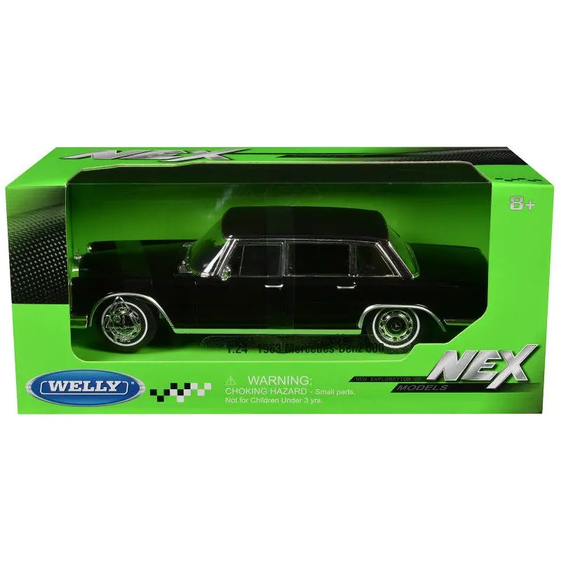 1963 Mercedes-Benz 600 Black "Nex Models" Series 1/24 Diecast Model Car By Welly 1