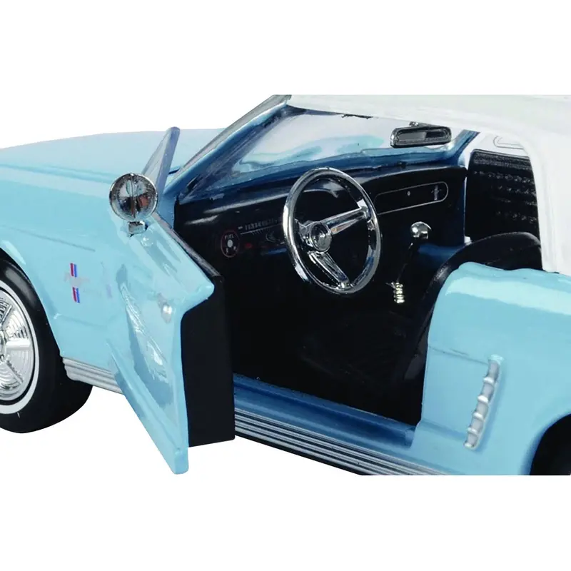 1964 1/2 Ford Mustang Light Blue With White Top James Bond 007 "Thunderball" (1965) Movie "James Bond Collection" Series 1/24 Diecast Model Car By Motormax 1