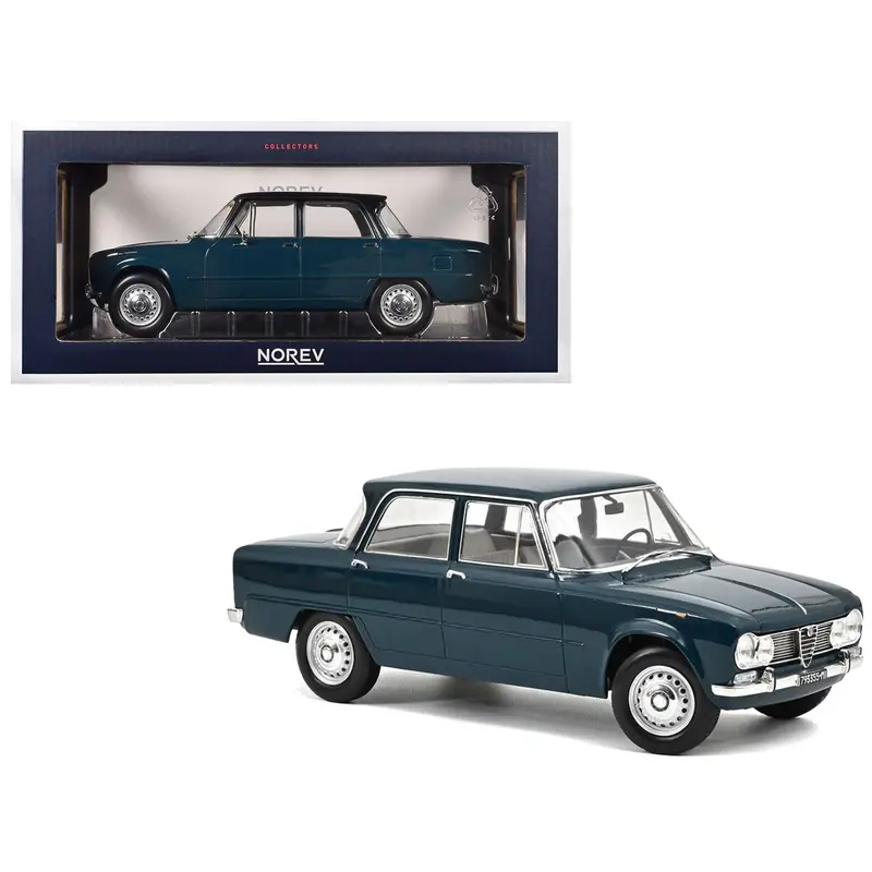1964 Alfa Romeo Giulia Ti Petrol Blue 1/18 Diecast Model Car By Norev 1