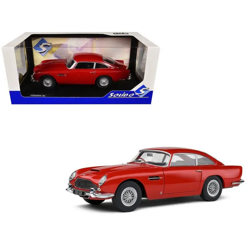 1964 Aston Martin Db5 Rhd (Right Hand Drive) Red Metallic 1/18 Diecast Model Car By Solido 1