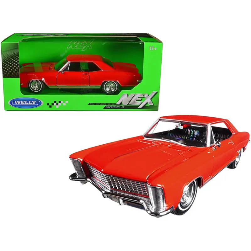 1965 Buick Riviera Gran Sport Red 1/24 Diecast Model Car By Welly 1