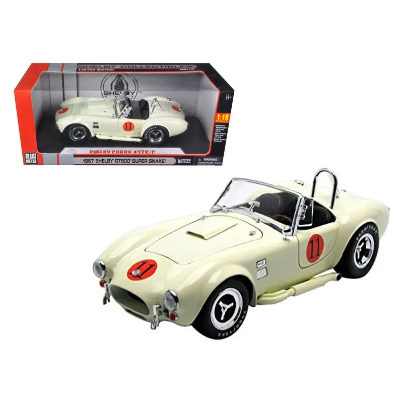 1965 Shelby Cobra 427 Sc Cream #11 Limited Edition 1/18 Diecast Model Car By Shelby Collectibles 1