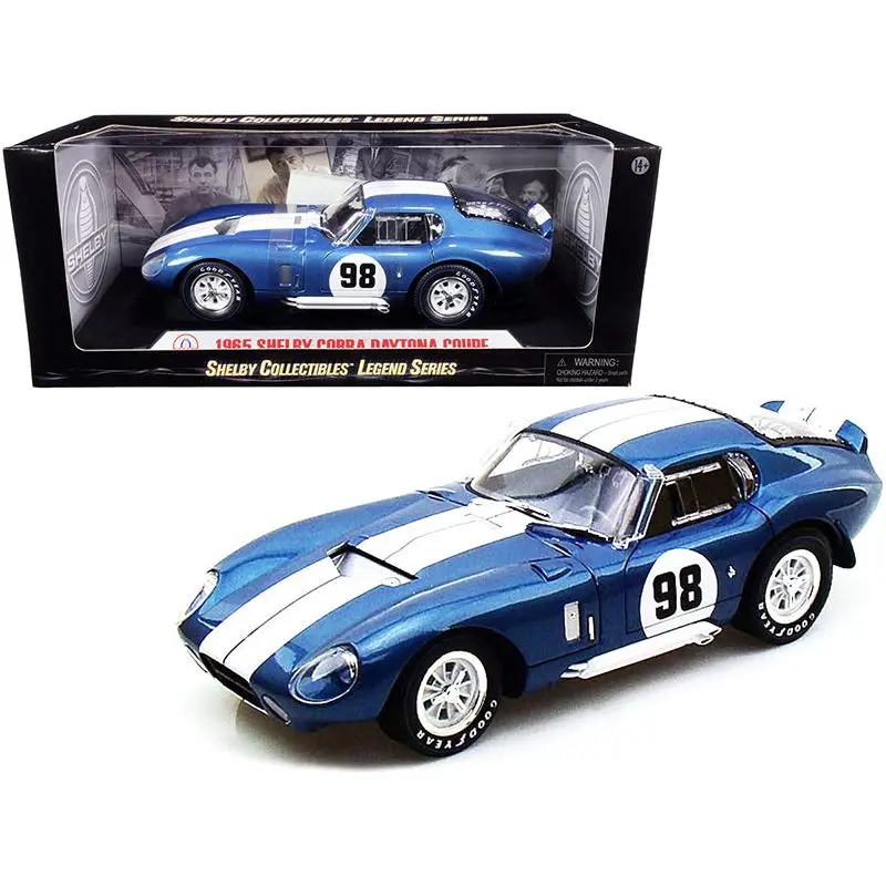 1965 Shelby Cobra Daytona Coupe #98 Blue 1/18 Diecast Model Car By Shelby Collectibles 1