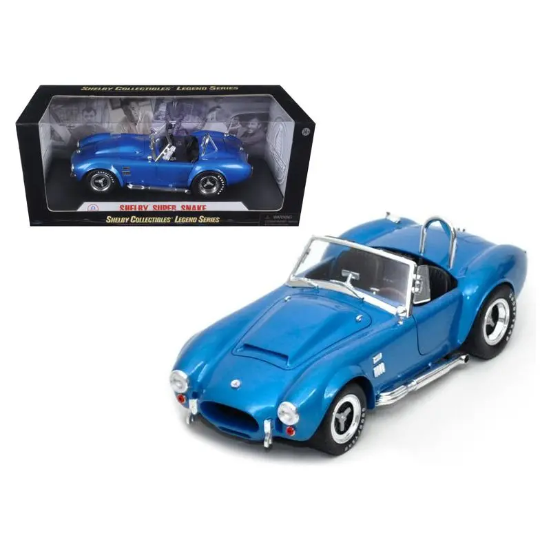 1966 Shelby Cobra Super Snake Blue 1/18 Diecast Model Car By Shelby Collectibles 1