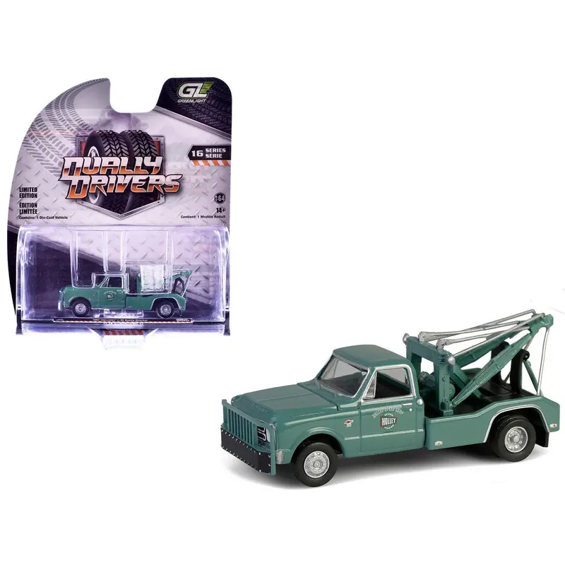 1967 Chevrolet C-30 Dually Wrecker Tow Truck "Holley Speed Shop" Green "Dually Drivers" Series 16 1/64 Diecast Model Car By Greenlight 1
