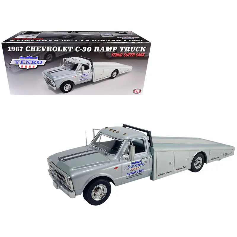 1967 Chevrolet C-30 Ramp Truck "Yenko Super Cars" Silver Metallic Limited Edition To 248 Pieces Worldwide 1/18 Diecast Model Car By Acme 1