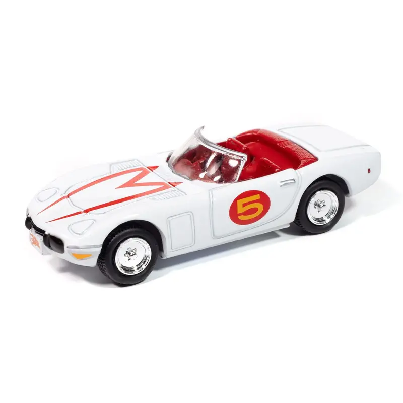 1967 Toyota 2000Gt "Mach 5 Tribute" #5 White With Red Interior "Speed Racer" "Pop Culture" 2025 Release 1 1/64 Diecast Model Car By Johnny Lightning 1
