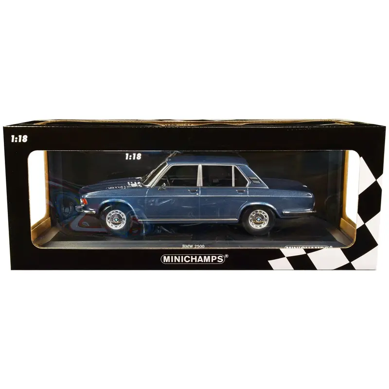 1968 Bmw 2500 Blue Metallic Limited Edition To 504 Pieces Worldwide 1/18 Diecast Model Car By Minichamps 1