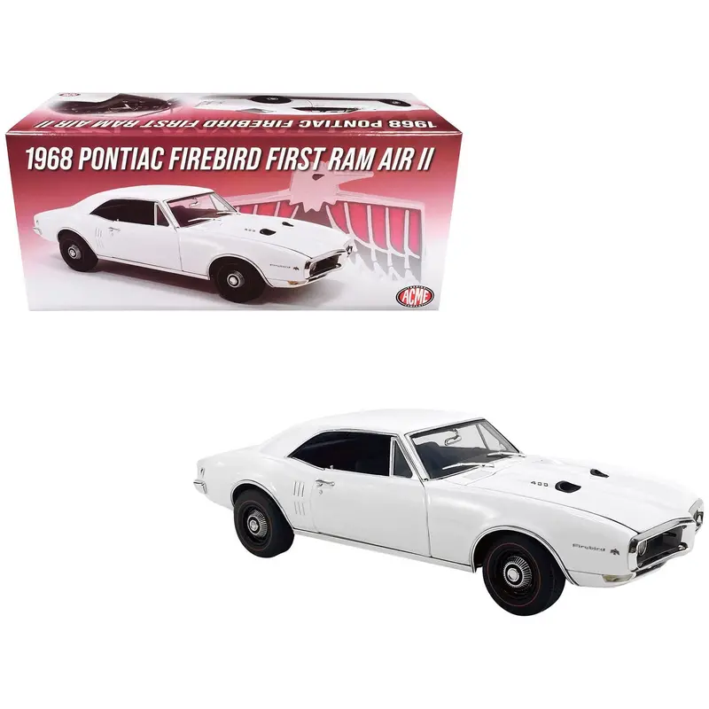 1968 Pontiac Firebird "First Ram Air Ii" White Limited Edition To 400 Pieces Worldwide 1/18 Diecast Model Car By Acme 1