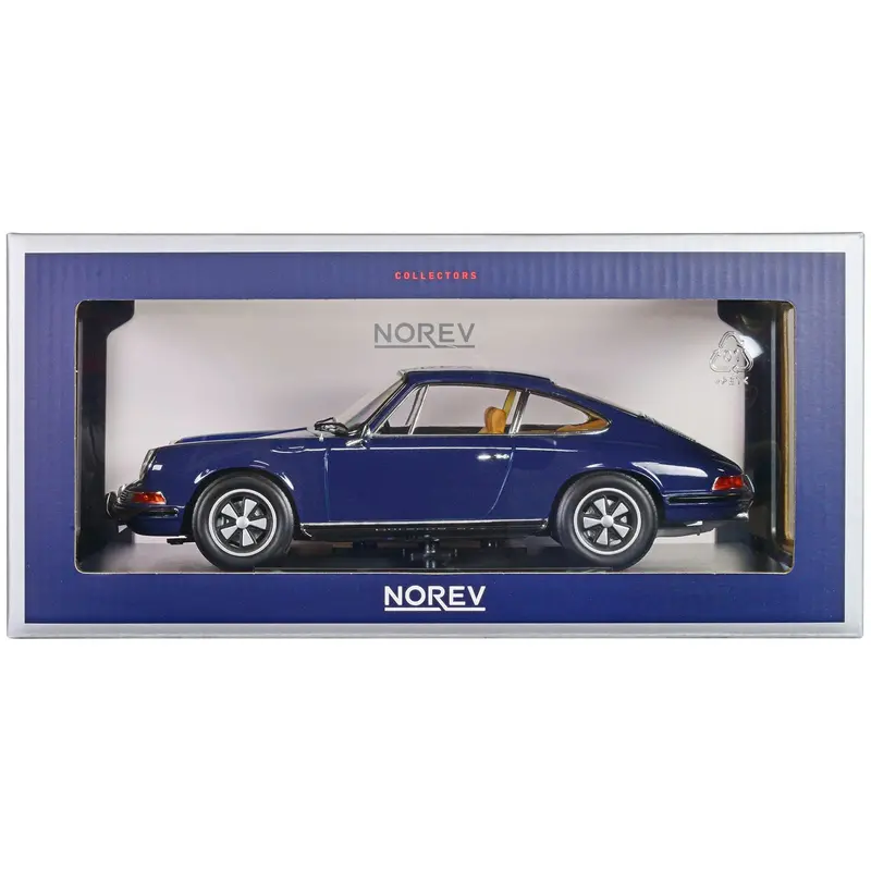 1969 Porsche 911 S Blue 1/18 Diecast Model Car By Norev 1