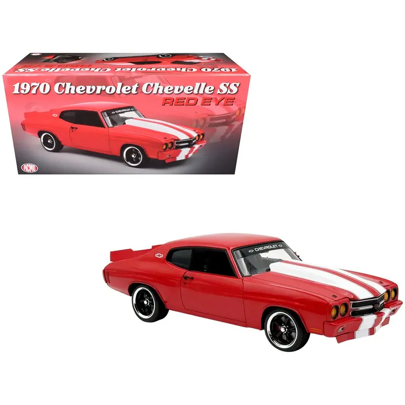 1970 Chevrolet Chevelle Ss "Red Eye" Red With White Stripes Limited Edition To 354 Pieces Worldwide 1/18 Diecast Model Car By Acme 1