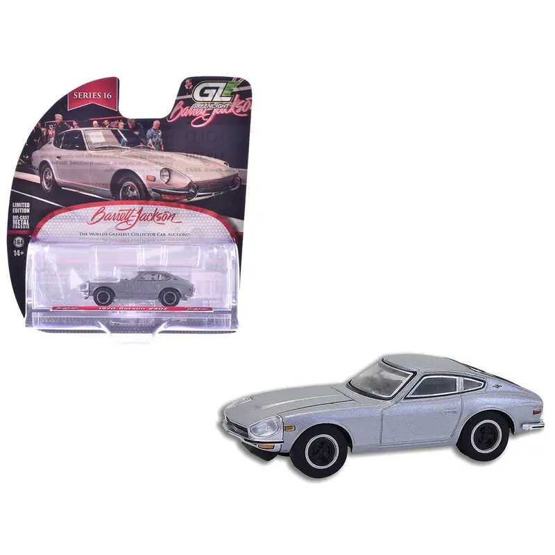 1970 Datsun 240Z Silver Metallic "Barrett-Jackson" Series 16 1/64 Diecast Model Car By Greenlight 1