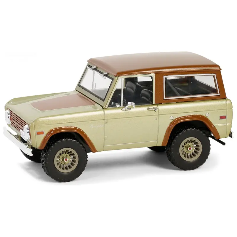 1970 Ford Bronco Gold Metallic With Brown Hood And Top  "Lost" (2004-2010) Tv Series "Hollywood" Series 20 1/24 Diecast Model Car By Greenlight 1