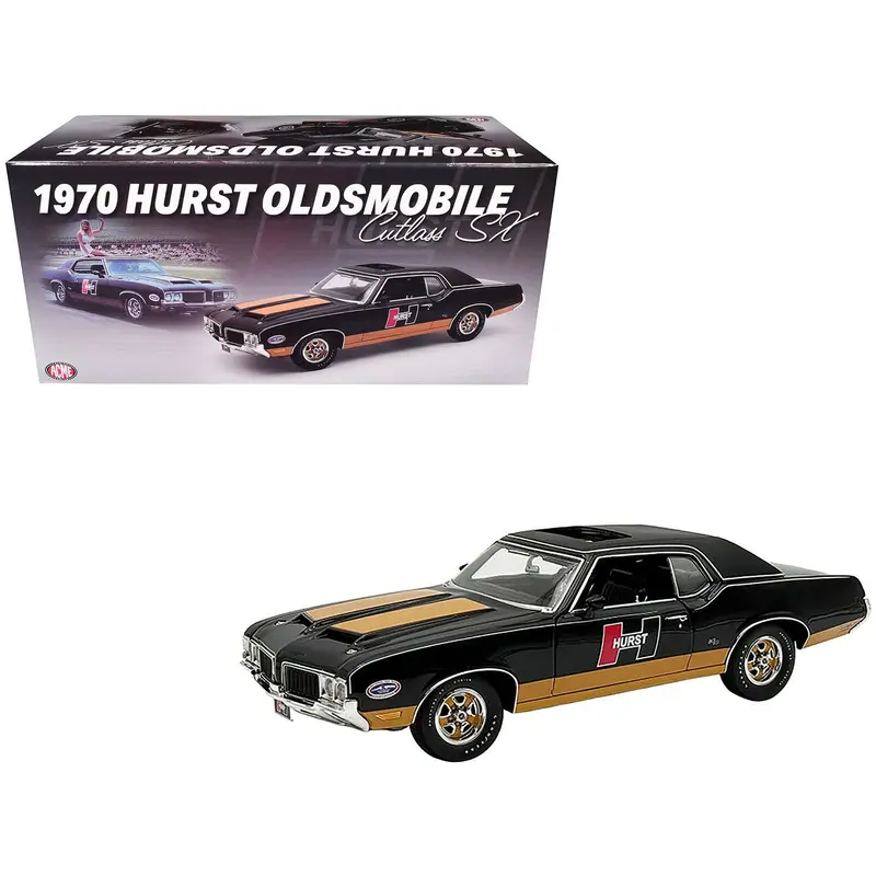 1970 Oldsmobile Cutlass Sx "Hurst Edition" Black With Brown Stripes Limited Edition To 414 Pieces Worldwide 1/18 Diecast Model Car By Acme 1