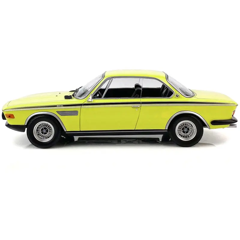 1971 Bmw 3.0 Csl Yellow With Black Stripes Limited Edition To 600 Pieces Worldwide 1/18 Diecast Model Car By Minichamps 1