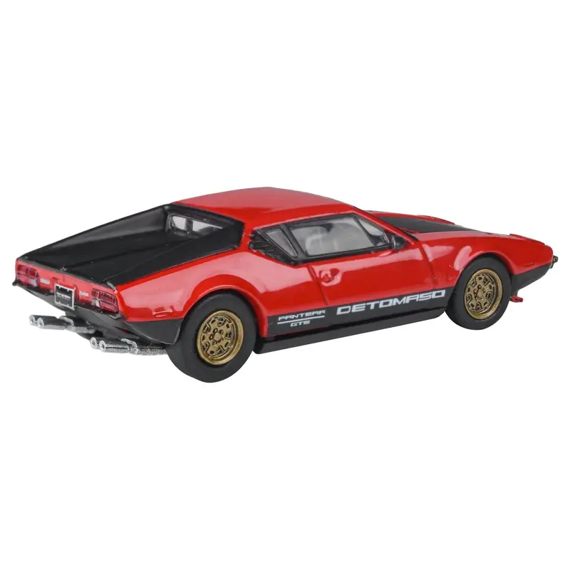 1972 De Tomaso Pantera Red And Black 1/64 Diecast Model Car By Paragon Models 1