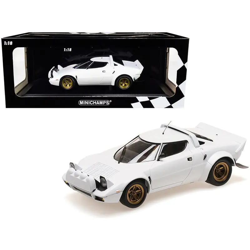 1974 Lancia Stratos White Limited Edition To 300 Pieces Worldwide 1/18 Diecast Model Car By Minichamps 1
