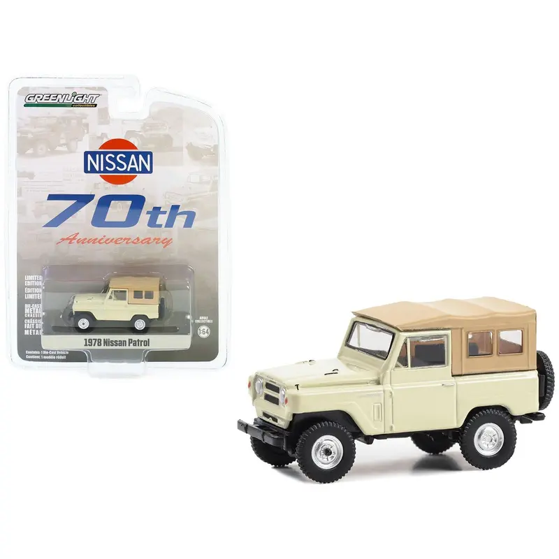 1978 Nissan Patrol Beige With Light Brown Top "70Th Anniversary" "Anniversary Collection" Series 16 1/64 Diecast Model Car By Greenlight 1