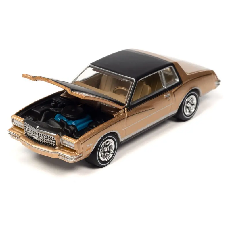1980 Chevrolet Monte Carlo Light Camel Gold Metallic With Black Top And Hood Limited Edition To 3484 Pieces Worldwide "Ok Used Cars" 2023 Series 1/64 Diecast Model Car By Johnny Lightning 1