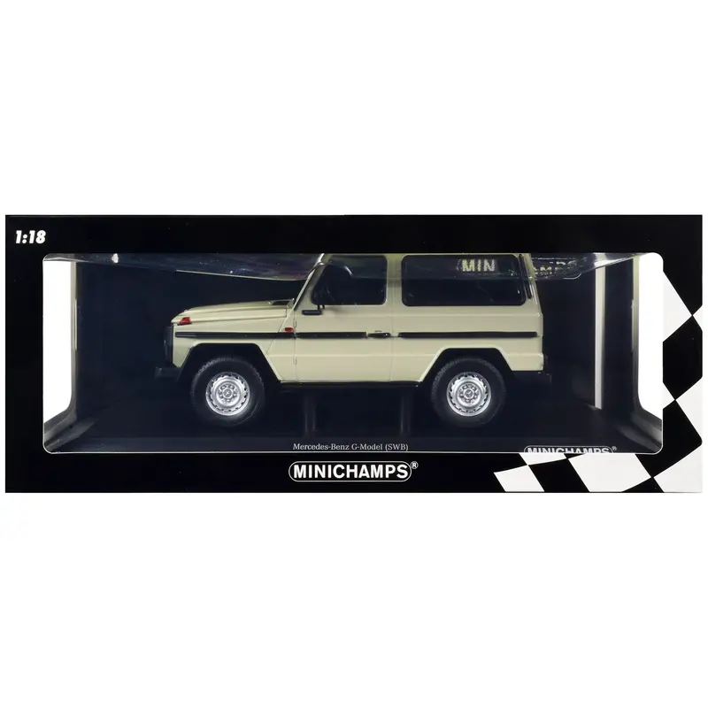 1980 Mercedes-Benz G-Model (Swb) Gray With Black Stripes Limited Edition To 504 Pieces Worldwide 1/18 Diecast Model Car By Minichamps 1