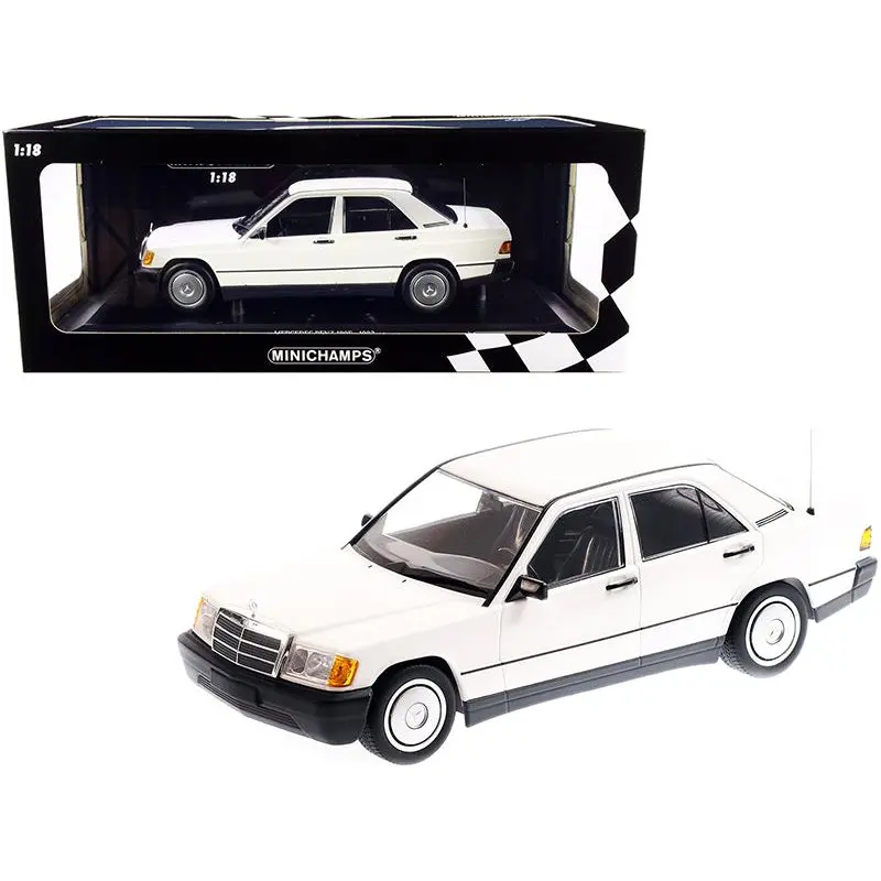 1982 Mercedes Benz 190E (W201) White Limited Edition To 702 Pieces Worldwide 1/18 Diecast Model Car By Minichamps 1