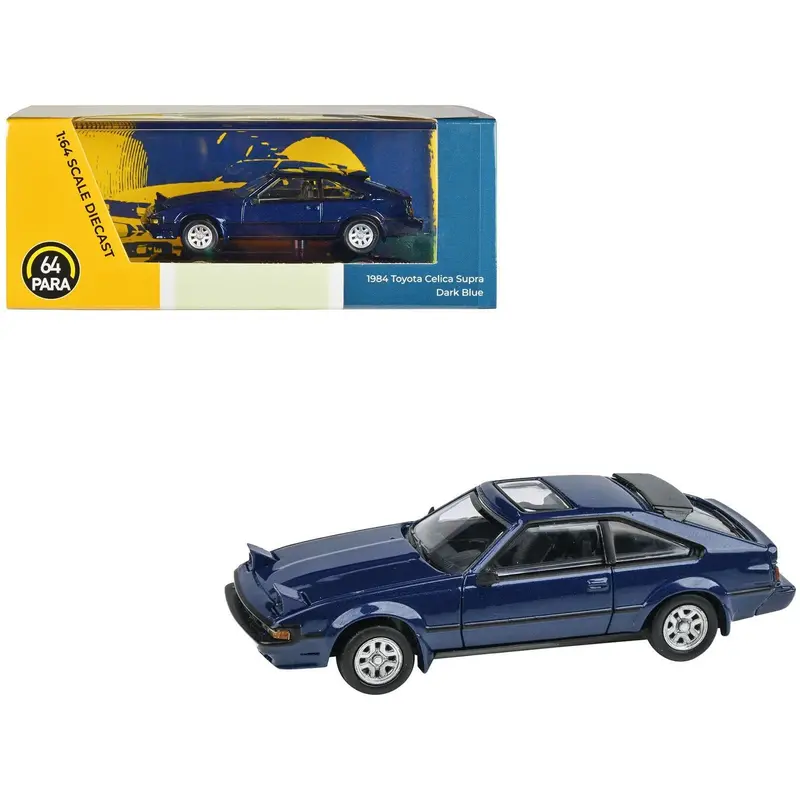 1984 Toyota Celica Supra Xx Dark Blue Metallic With Sunroof 1/64 Diecast Model Car By Paragon Models 1