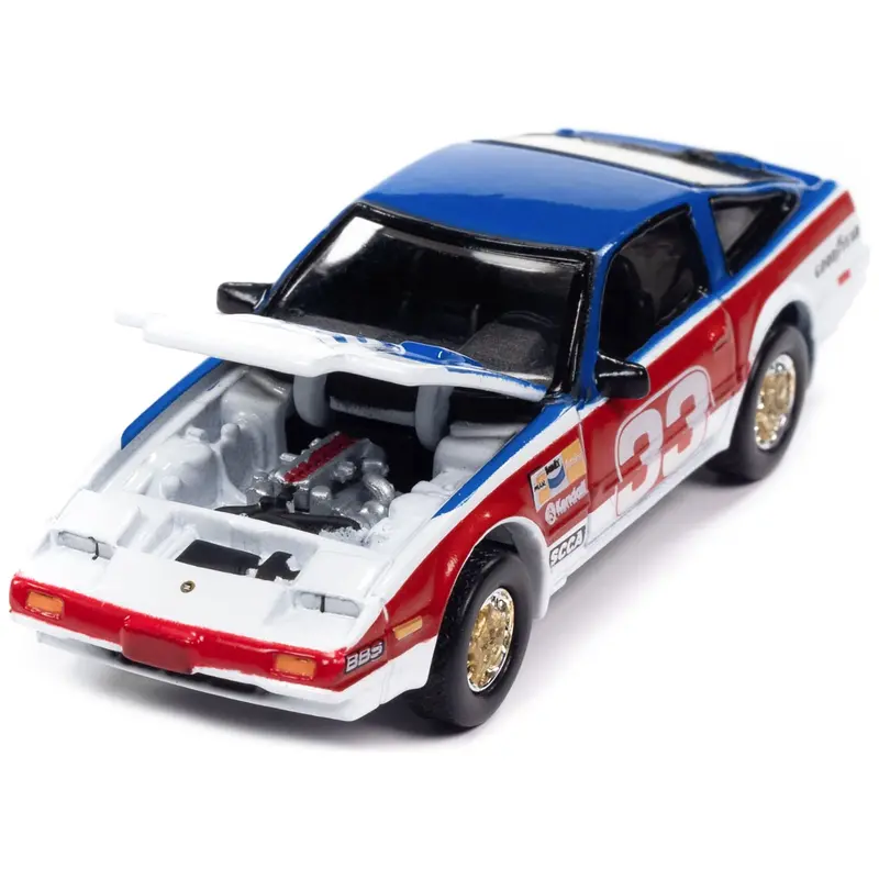 1985 Nissan 300Zx #33 Red White And Blue "Turbo Tribute" "Import Heat Gt" Limited Edition To 4812 Pieces Worldwide "Street Freaks" Series 1/64 Diecast Model Car By Johnny Lightning 1