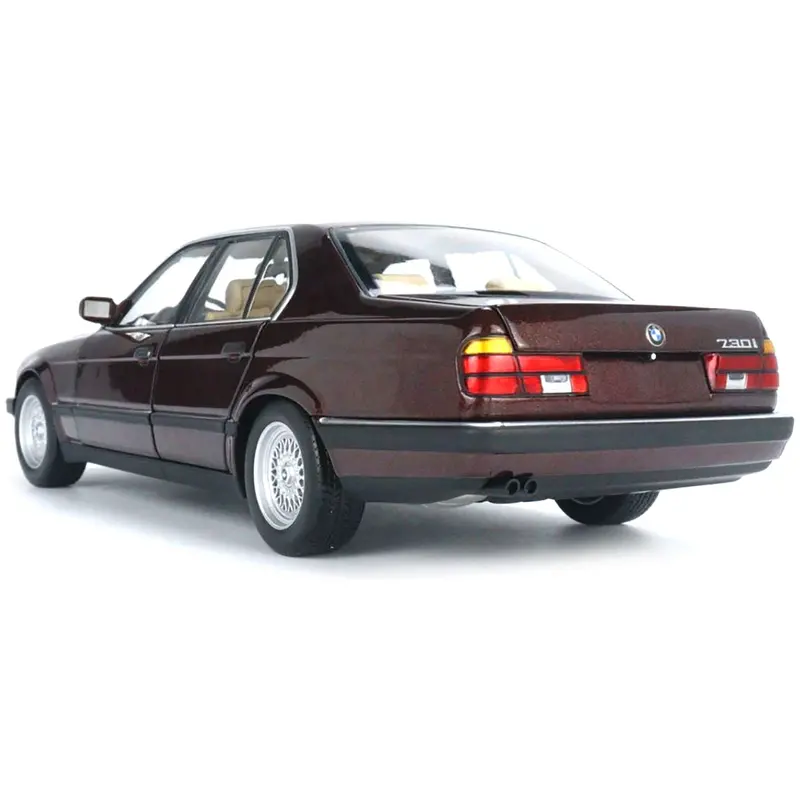 1986 Bmw 730I (E32) Dark Red Metallic 1/18 Diecast Model Car By Minichamps 1