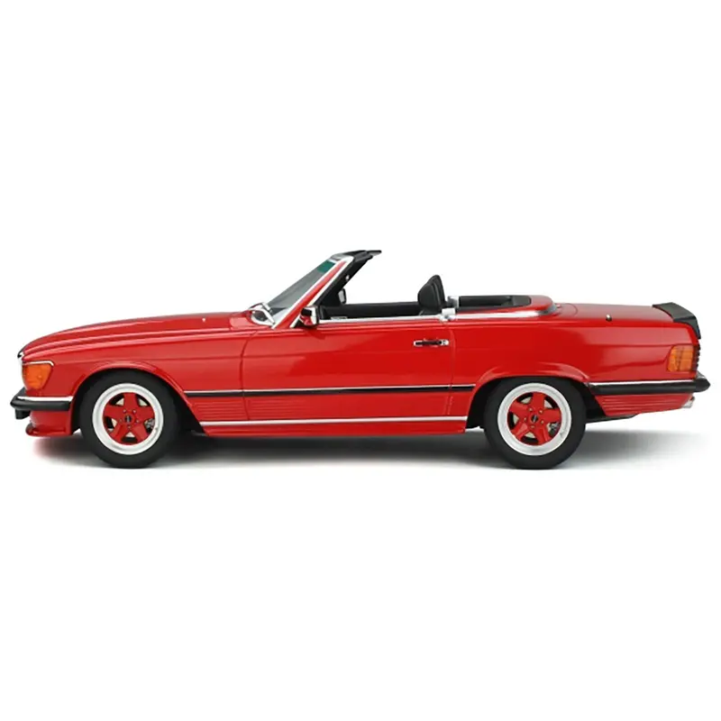 1986 Mercedes-Benz R107 500 Sl Amg Signal Red Limited Edition To 2000 Pieces Worldwide 1/18 Model Car By Otto Mobile 1